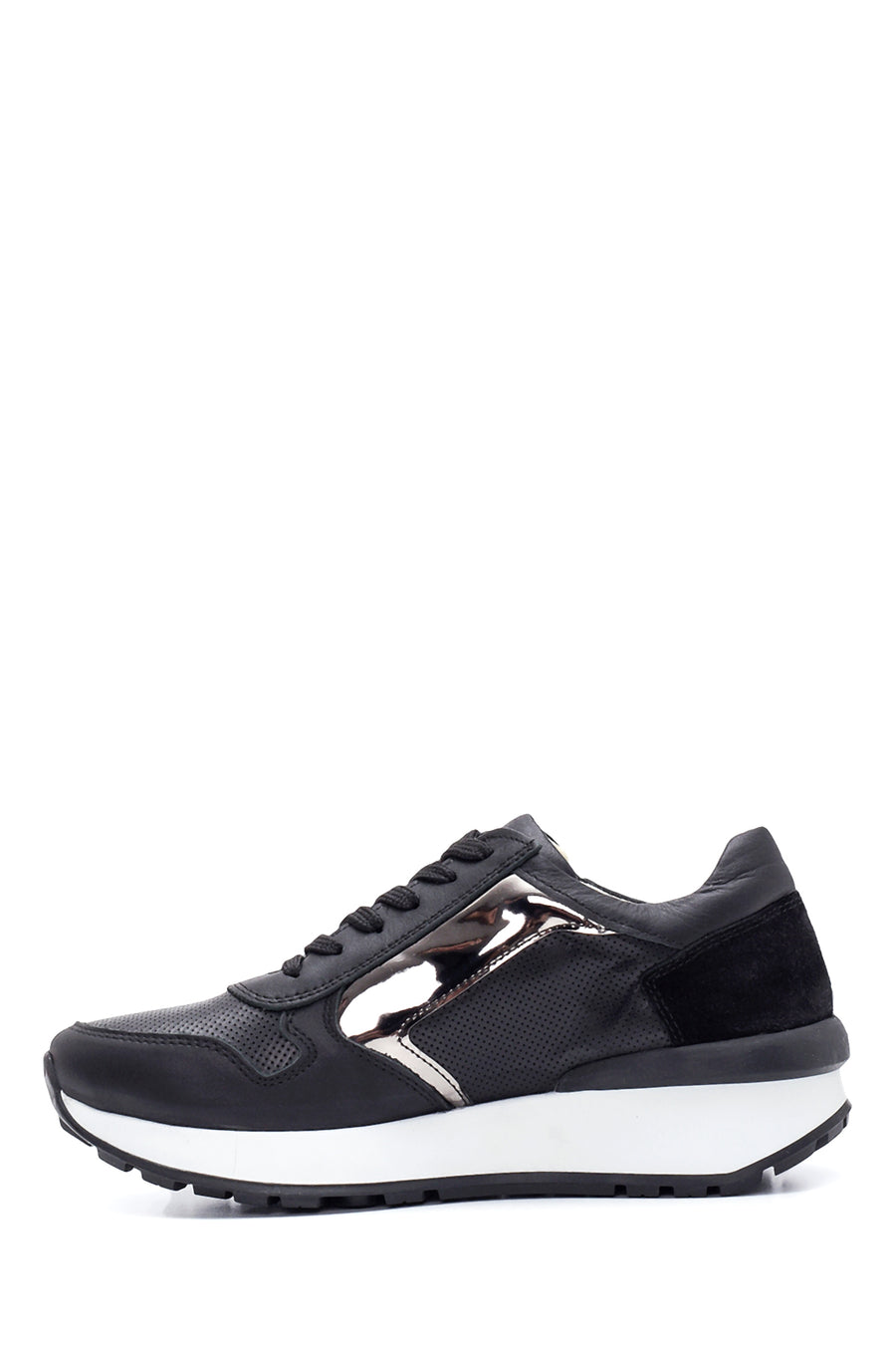 Kadın Deri Fermuarlı Sneaker