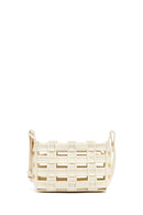 Woman Cream Long Strap Knit Crossbody Bag | Derimod