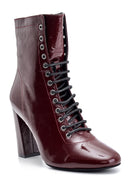 Women's Patent Leather Heeled Boots | Derimod