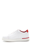 Men's White Leather Sneaker | Derimod