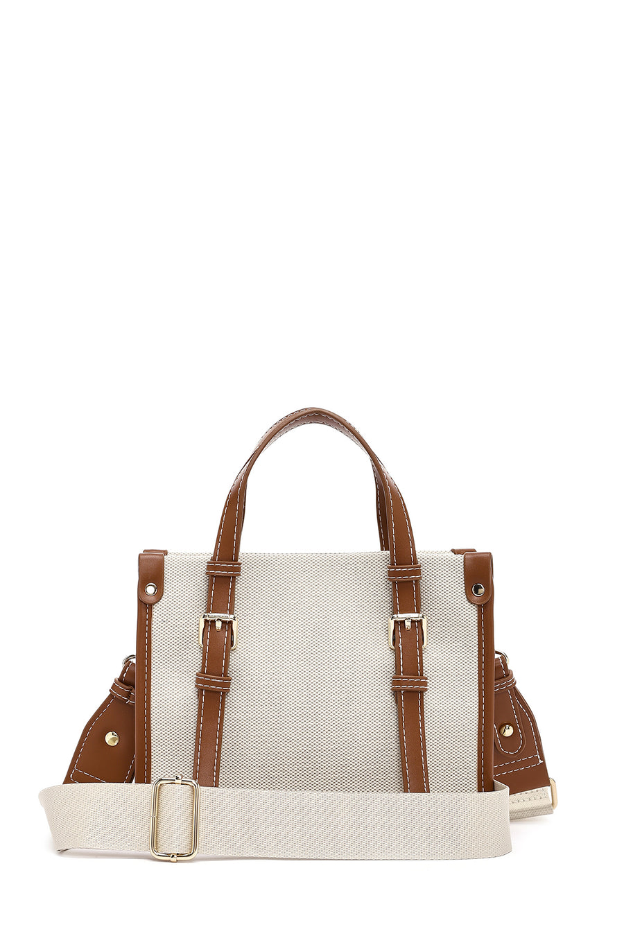 Women's Beige Long Strap Fabric Crossbody Bag 25SBD29256F | Derimod