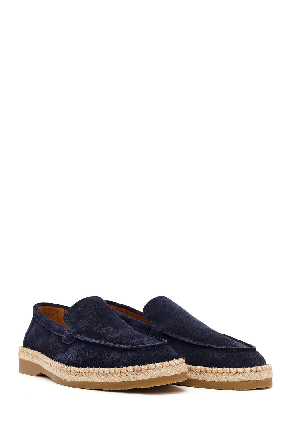 Erkek Lacivert Süet Deri Casual Loafer