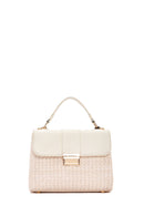 Women's Beige Long Strap Straw Shoulder Bag | Derimod
