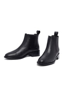 Woman Siyah Leather Chelsea Bot | Derimod
