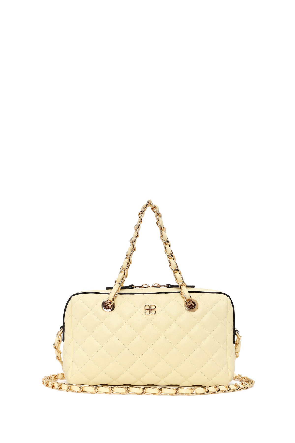 Woman Yellow Long-Strap Quilted Mini Crossbody Bag 26SBD2030KP | Derimod