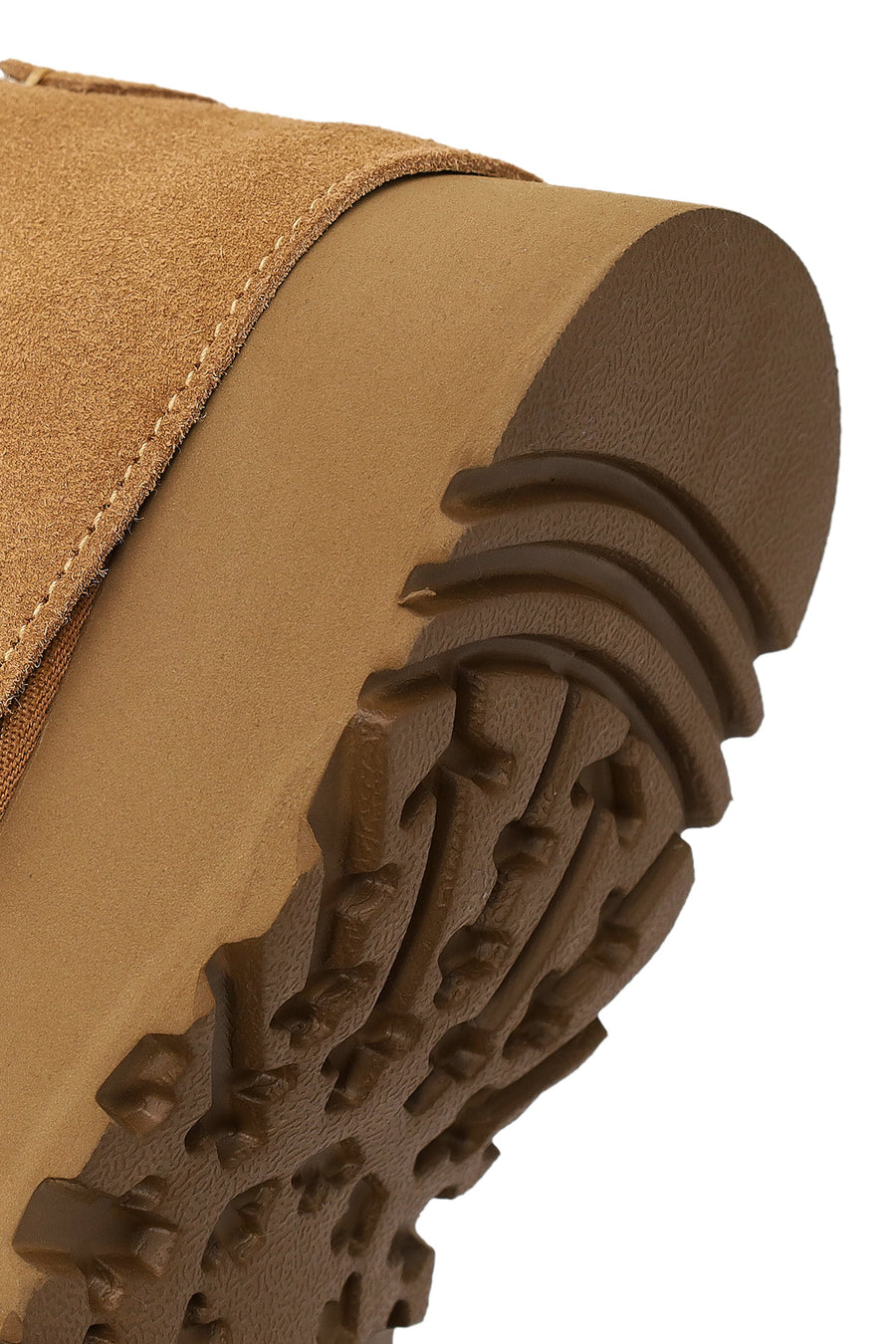 Woman Camel Thick-Soled Suede Teddy Boots