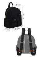 Woman Black Fabric Backpack | Derimod