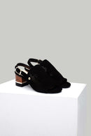 Women's Black Leather Sandals | Derimod