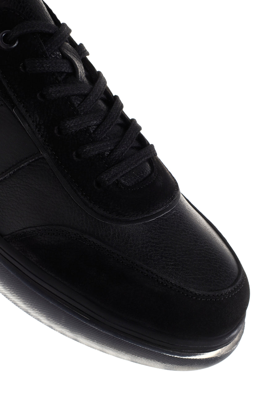 Men's Black Leather Sneaker
