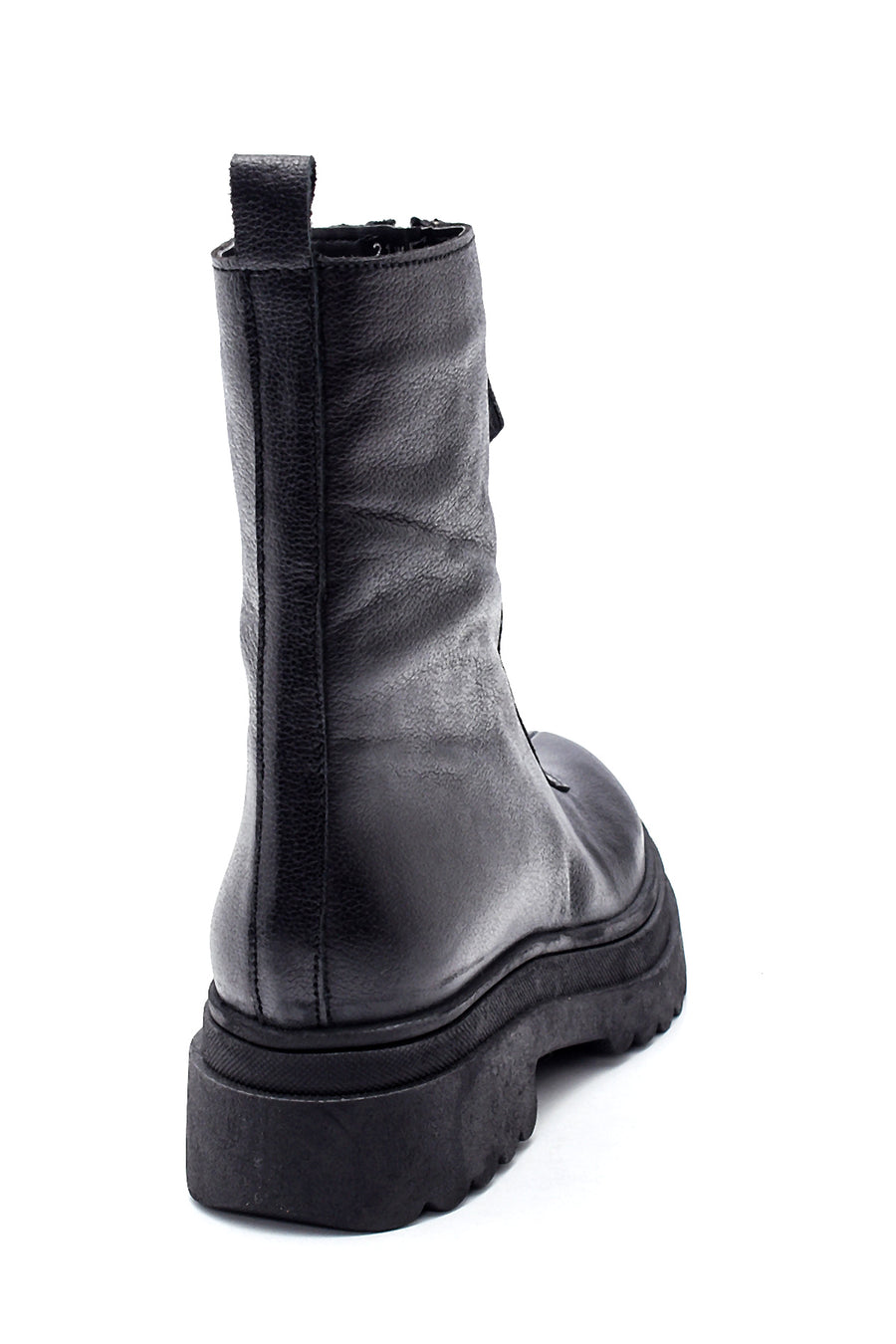 Women's Zippered Leather Boots