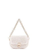 Women's White Plush Mini Crossbody Bag | Derimod