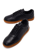 Male Black Lace-up Leather Sneaker | Derimod