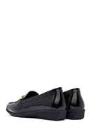 Kadın Siyah Tokalı Deri Maskülen Loafer | Derimod