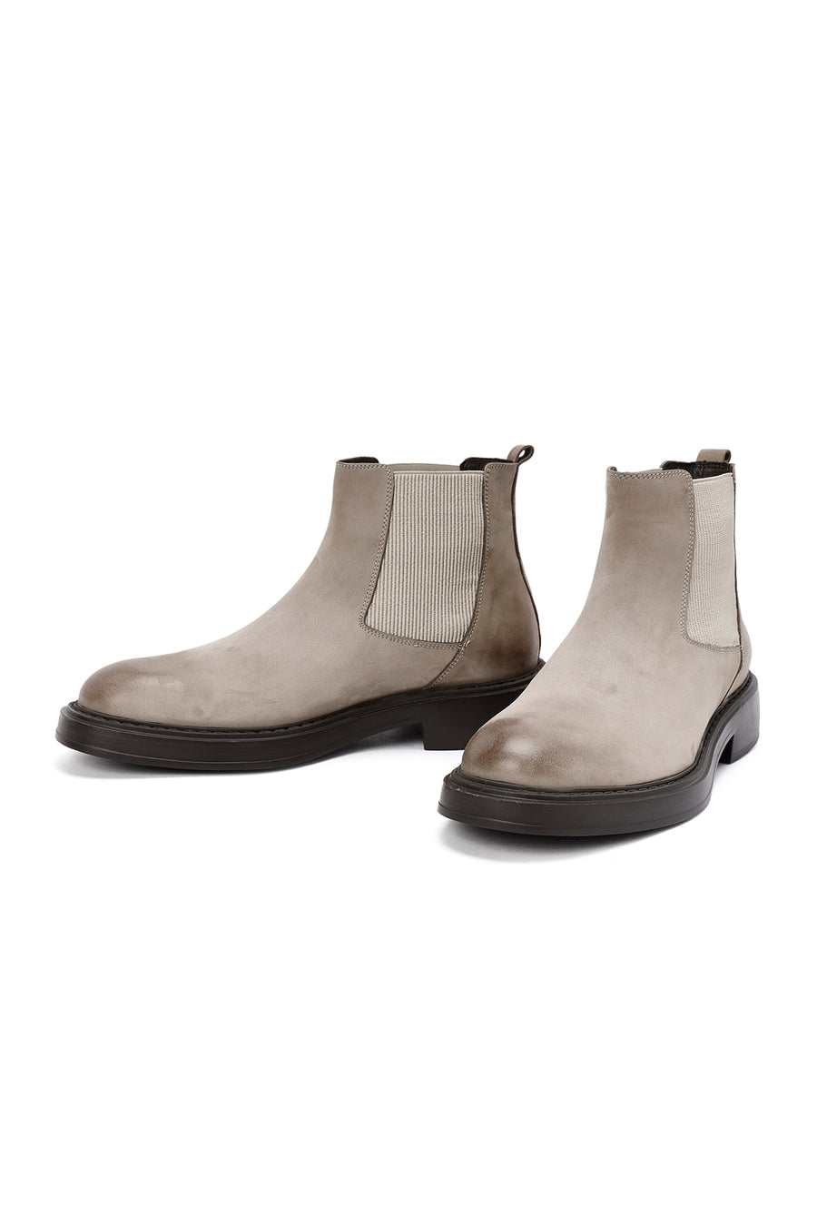 Men's Mink Nubuck Leather Casual Chelsea Boots