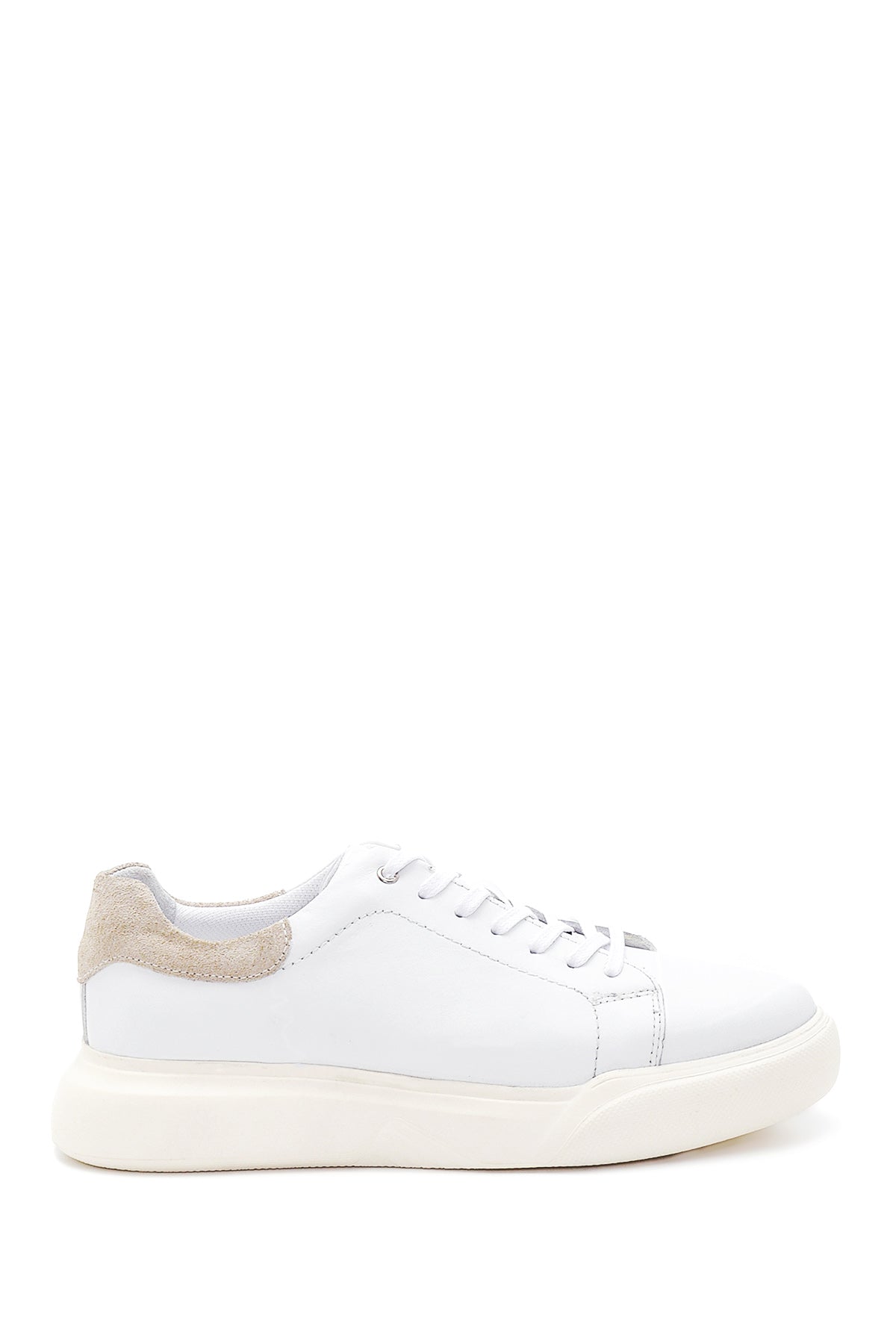 Men's White Leather Sneaker 22SFD681718 | Derimod
