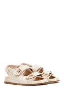 Woman Beige Straw Sandals | Derimod