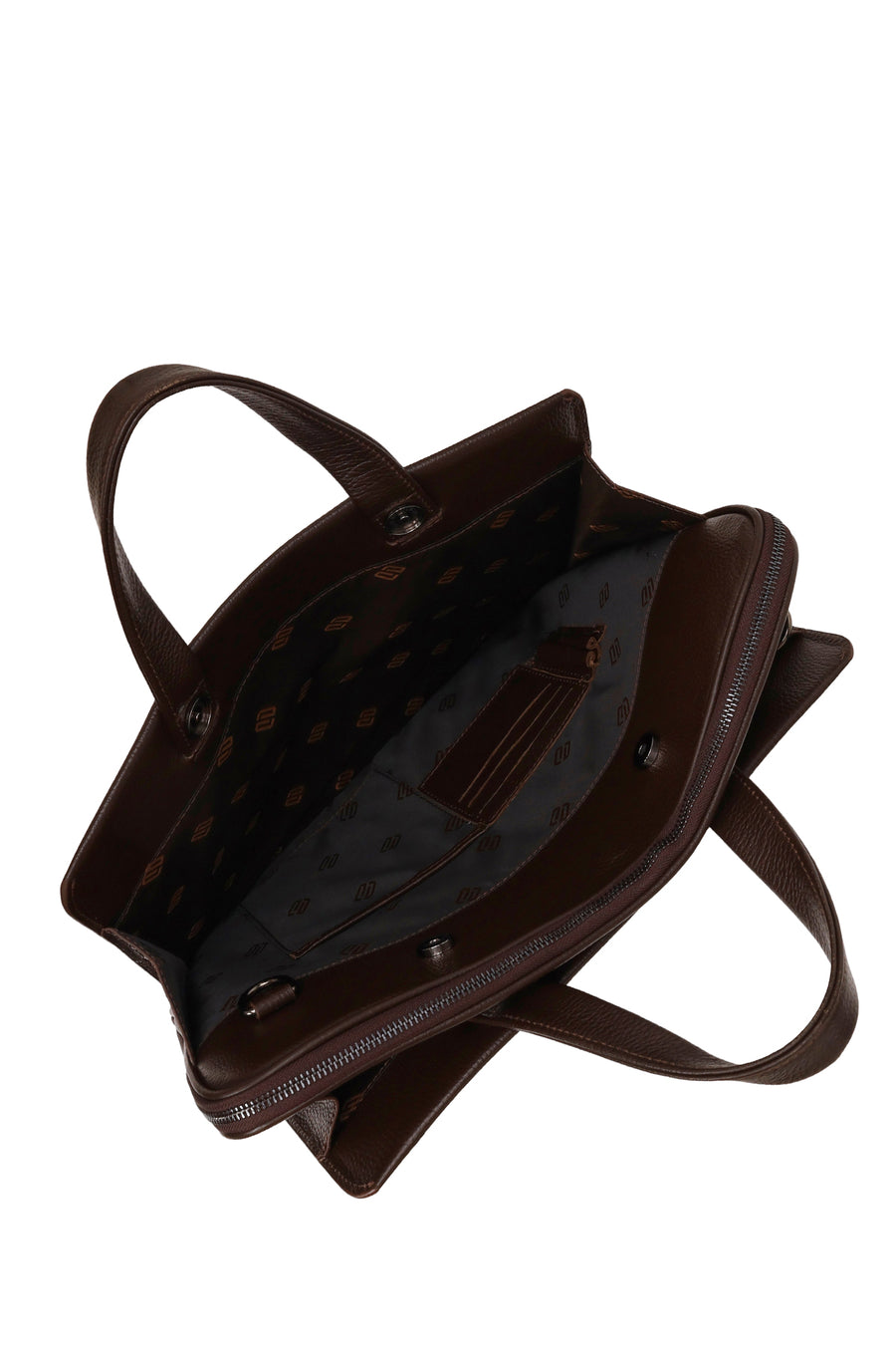 Male Brown Long Strap Leather Briefcase