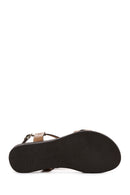 Women's Tan Flip-Flop Leather Bodrum Sandals | Derimod