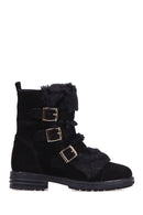 Women's Buckle Detailed Suede Boots | Derimod