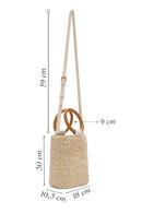 Women's Cream Long Strap Straw Handle Bag | Derimod