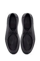 Men's Black Lace-Up Thick-Soled Leather Casual Shoe | Derimod