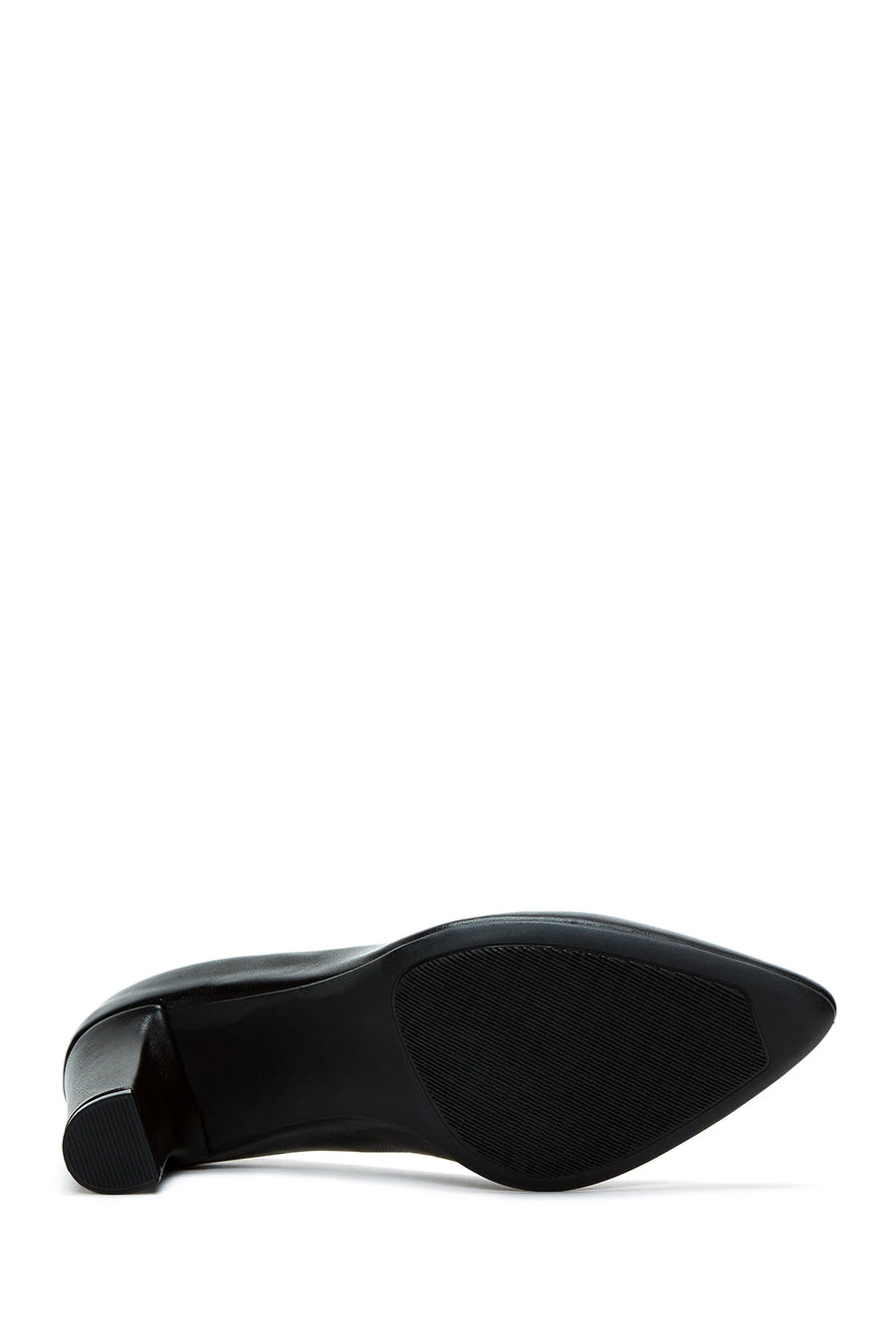 Derimod Gritti Woman Black Thick-Heeled Patent Leather Leather Shoes