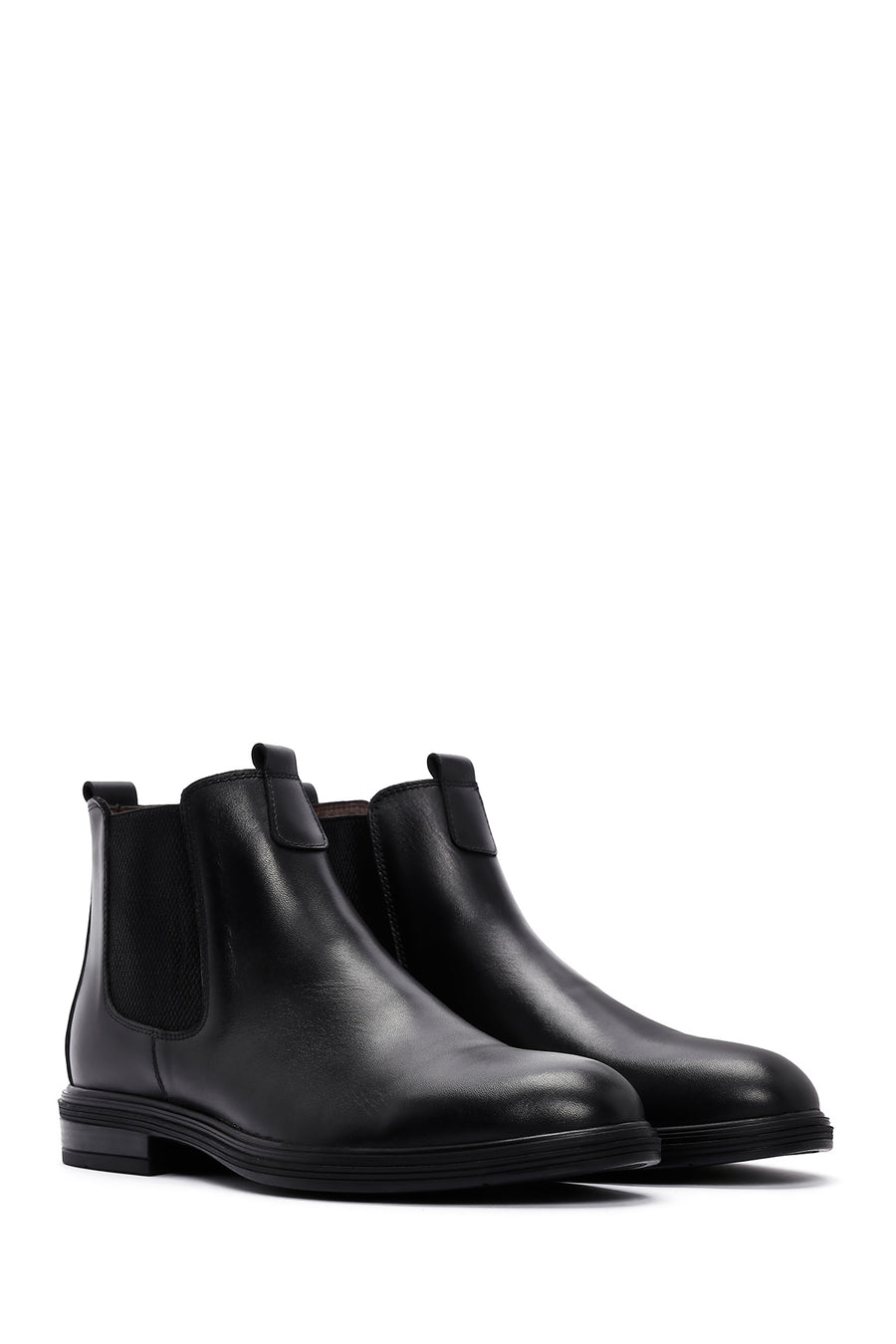 Men's Black Chelsea Casual Leather Boots