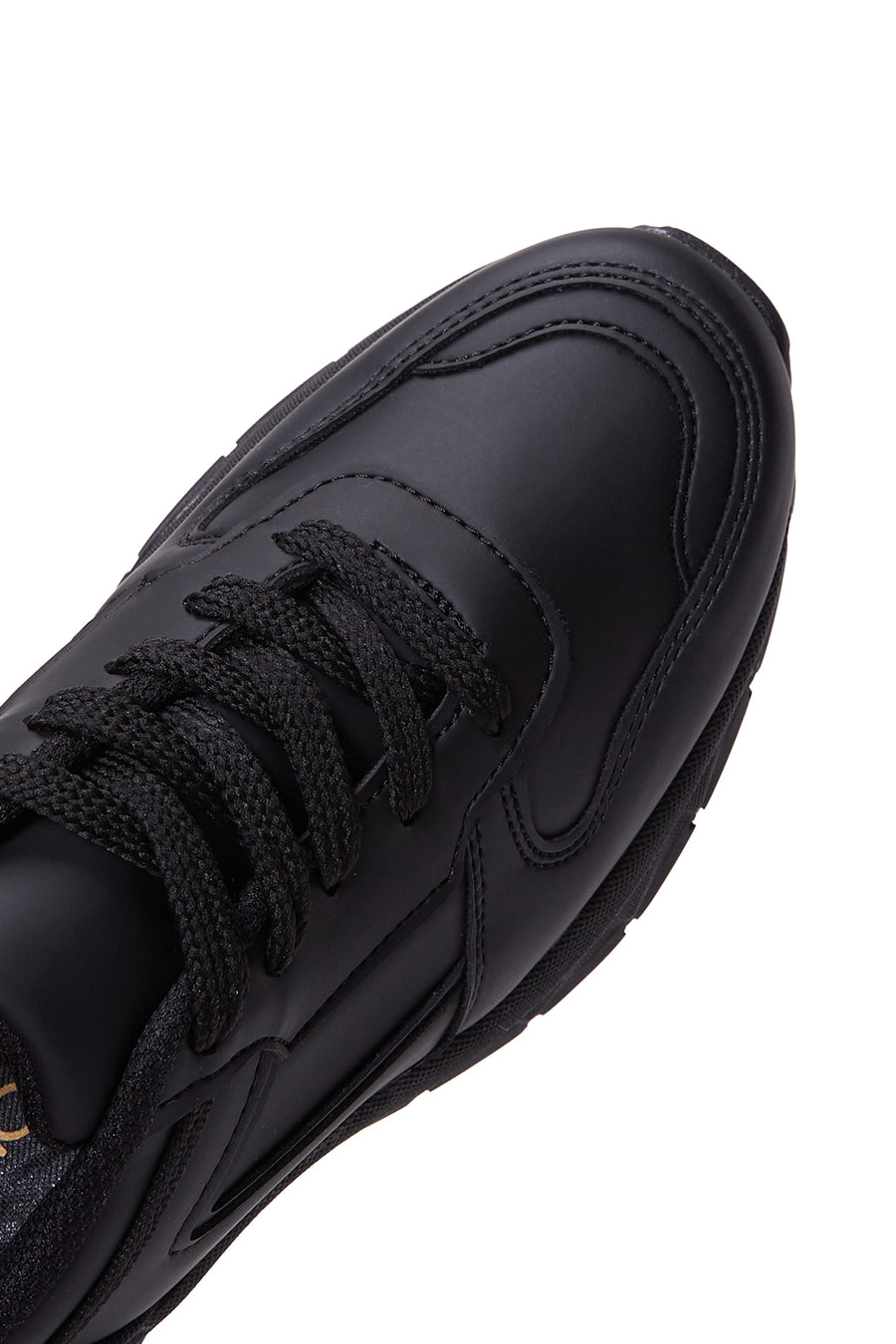 Women's Black Thick Soled Sneaker