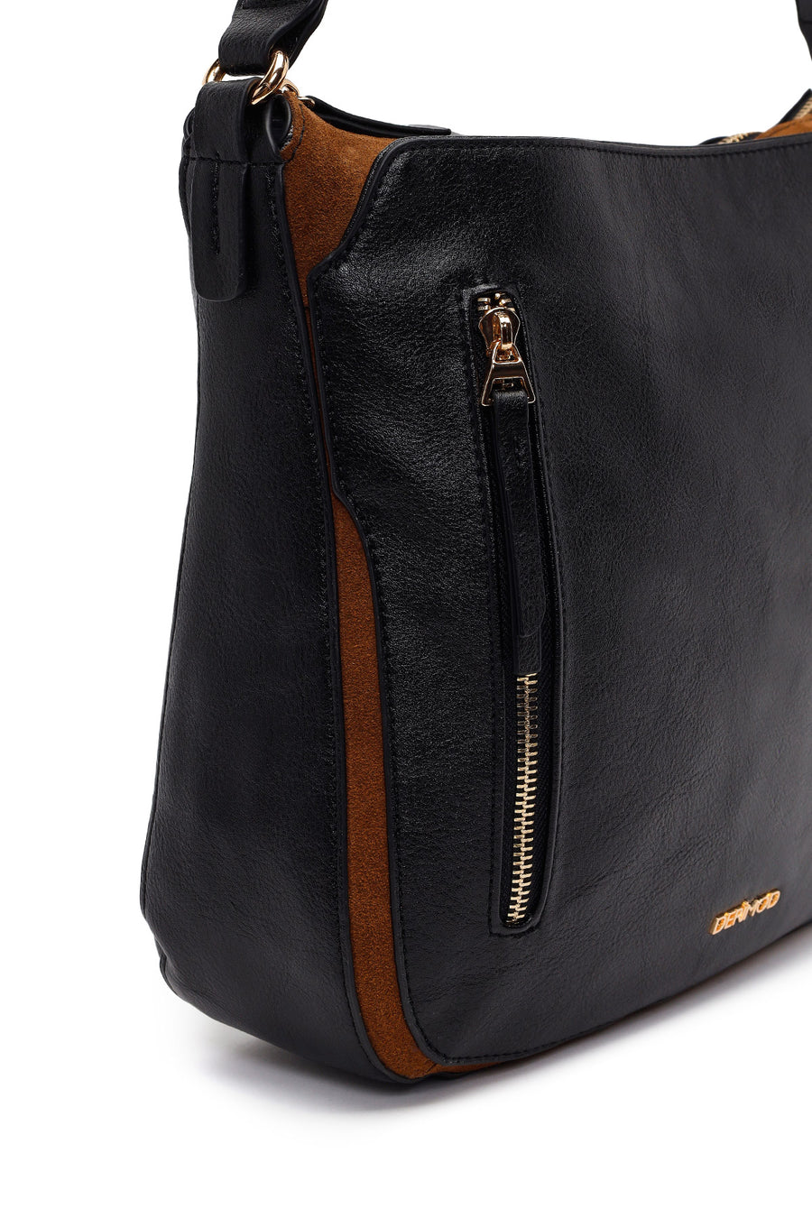 Woman Black Long-Strap Shoulder Bag
