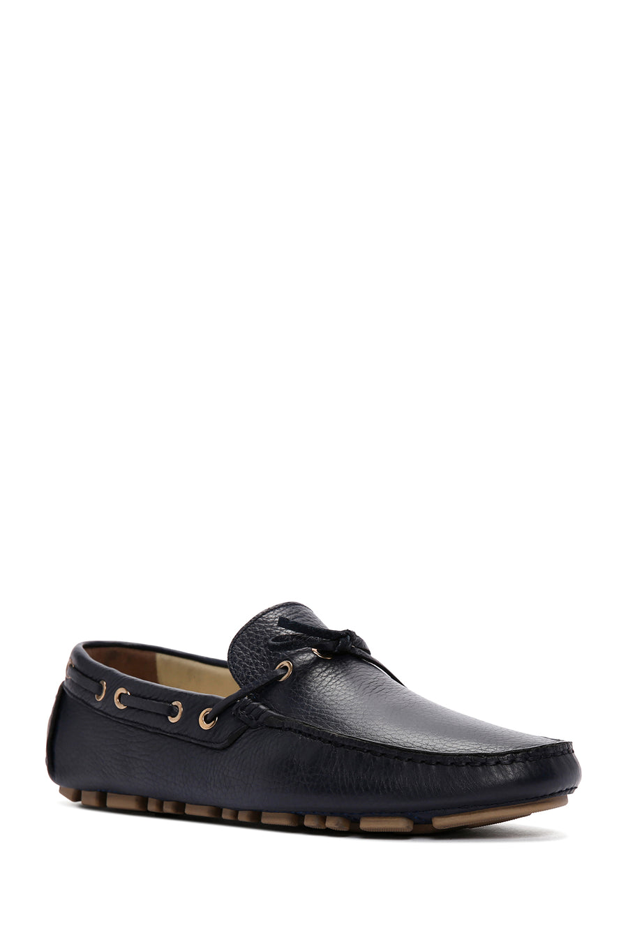 Men's Navy Blue Leather Comfort Loafer