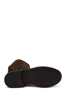 Woman Brown Tasselled Suede Boots | Derimod