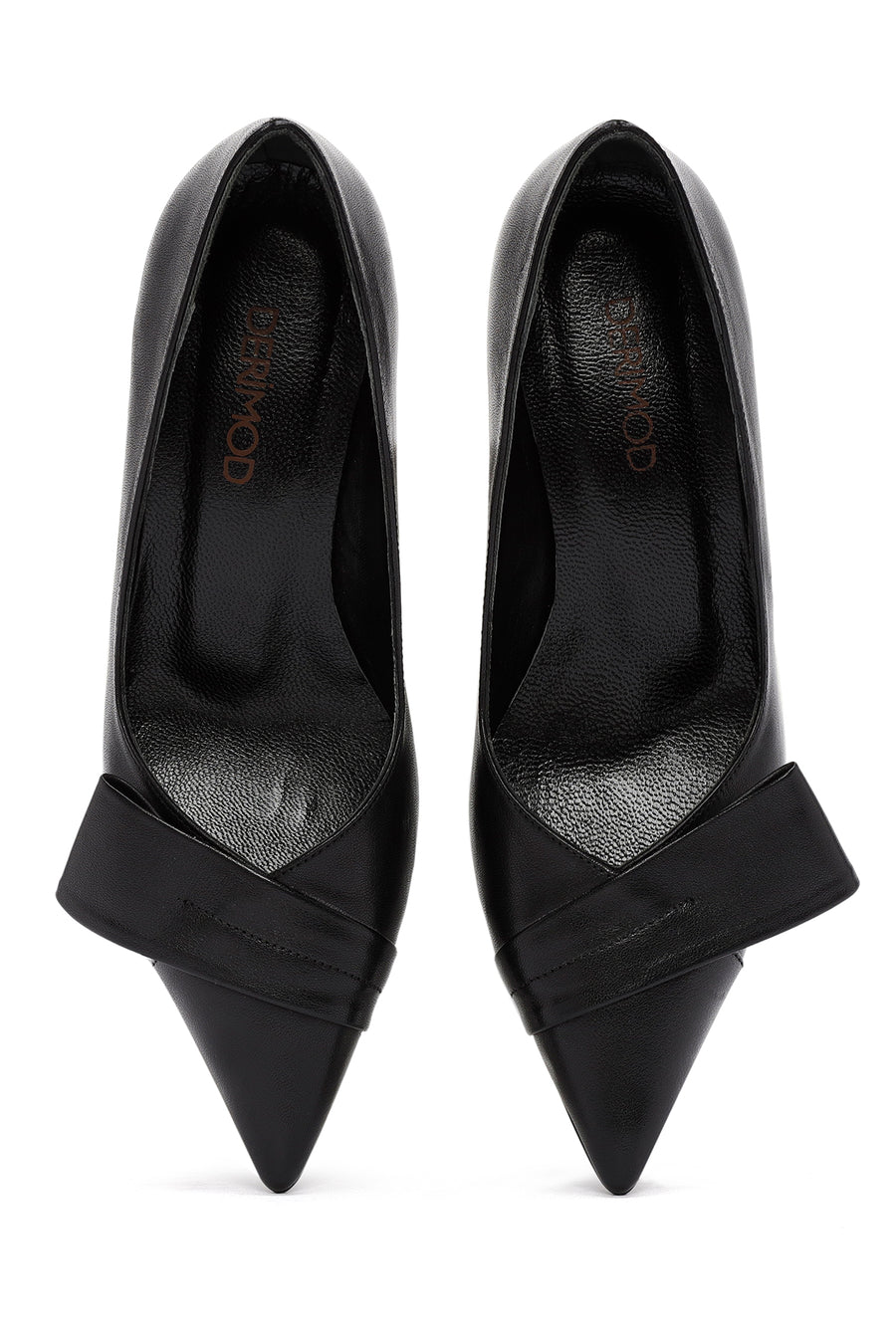 Kadın Siyah İnce Topuklu Deri Stiletto