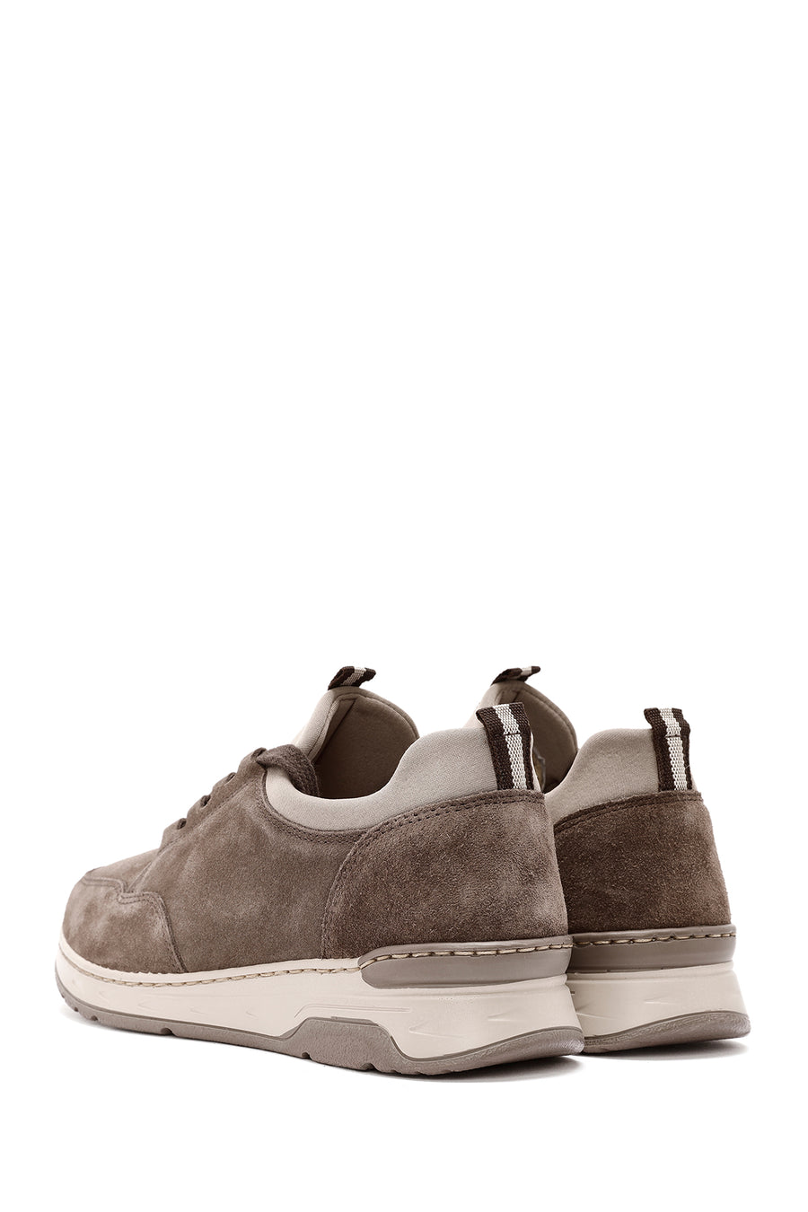 Woman Mink Lace-Up Thick-Soled Suede Leather Sneaker