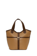 Woman Dark Beige Long Strap Classic Shoulder Bag | Derimod