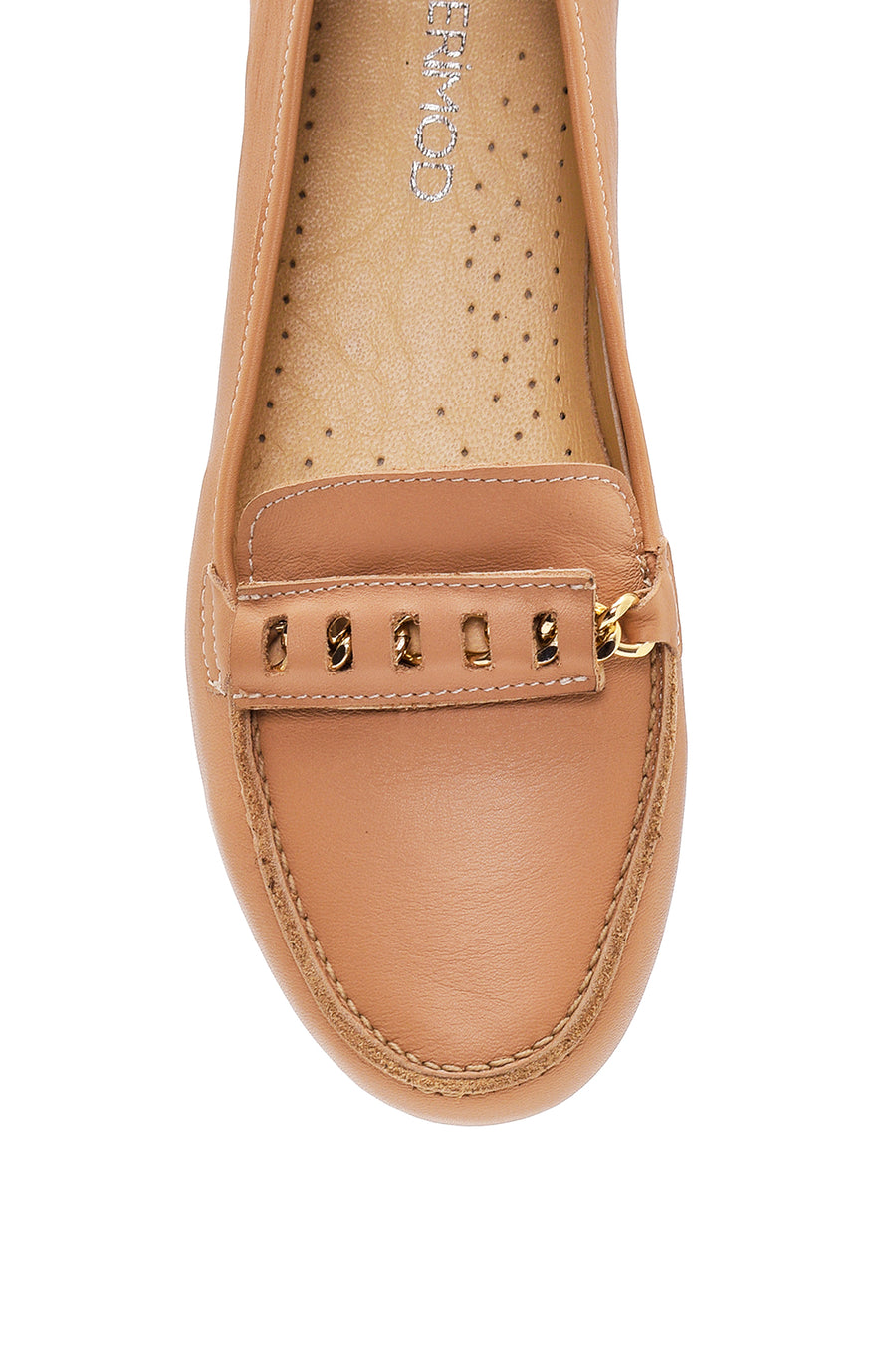 Women's Camel Leather Loafer
