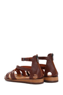 Women's Brown Leather Bodrum Sandals | Derimod