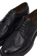 Men's Black Lace-Up Thick-Soled Leather Casual Shoe | Derimod
