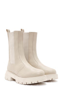 Women's Cream Chelsea Boots | Derimod