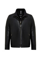 Mbappe Men's Black Leather Jacket | Derimod