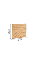 Woman Gold Braided Card Holder | Derimod