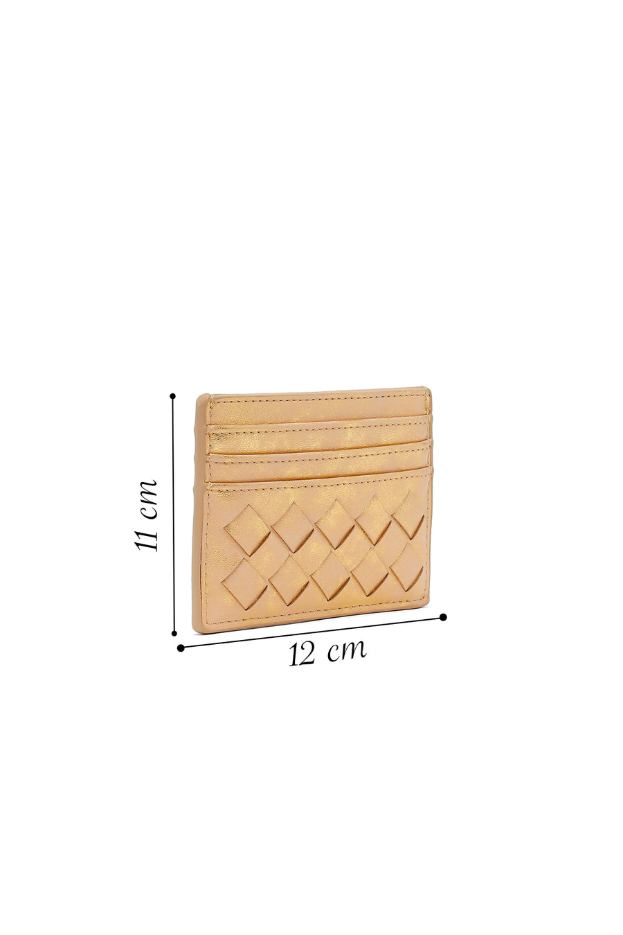 Woman Gold Braided Card Holder