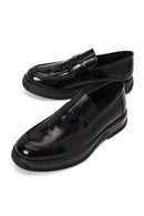 Erkek Siyah Kalın Tabanlı Deri Casual Loafer | Derimod
