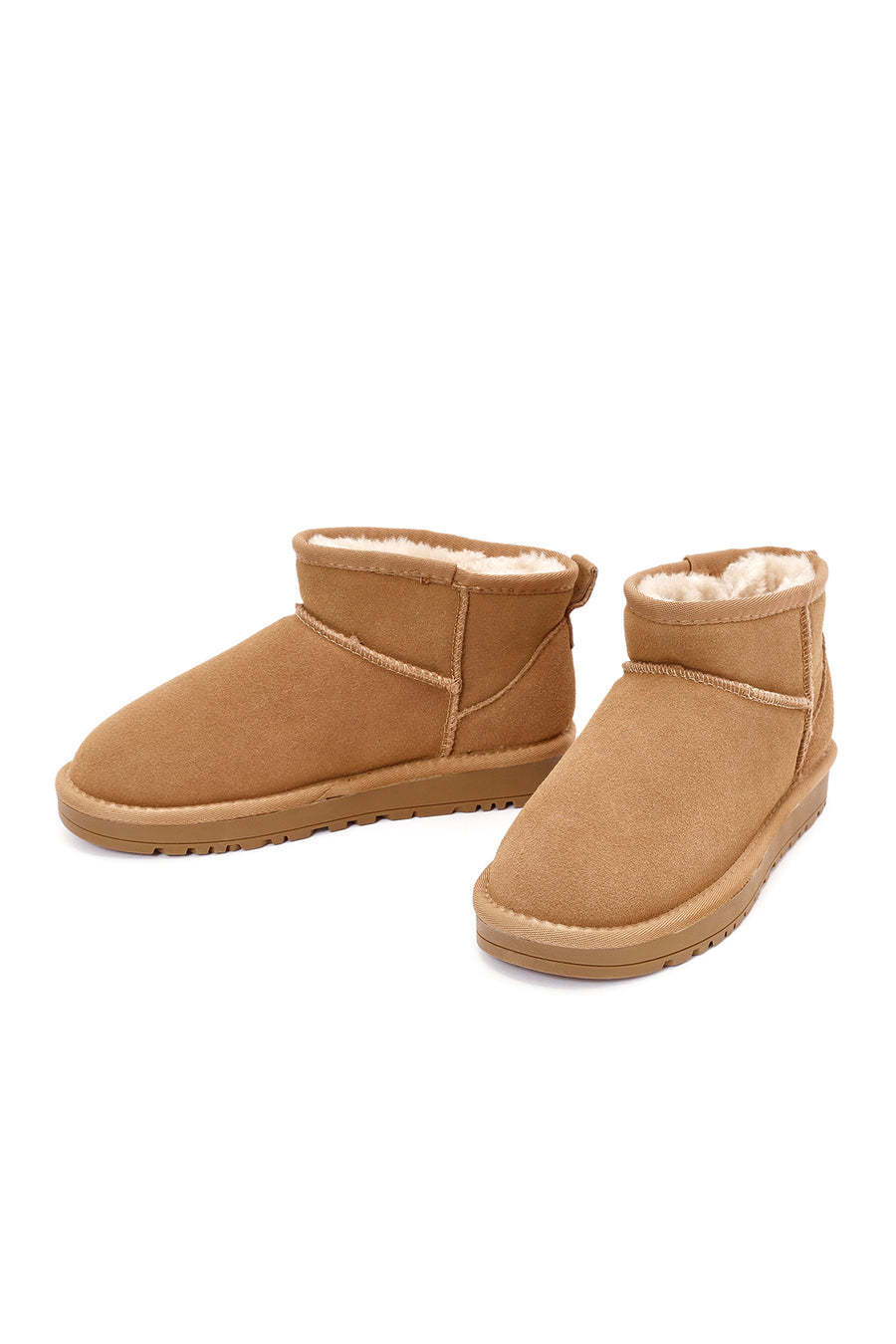 Women's Tan Short Suede Boots