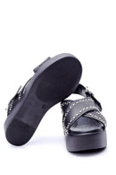 Women's Studded Detailed Wedge Heeled Sandals | Derimod