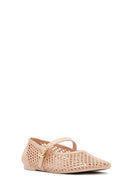 Women's Beige Buckled Jelly Ballerinas | Derimod