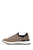 Men's Beige Thick Sole Lace Up Leather Casual Sneaker | Derimod