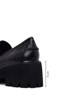 Kadın Siyah Kalın Topuklu Deri Maskülen Loafer | Derimod