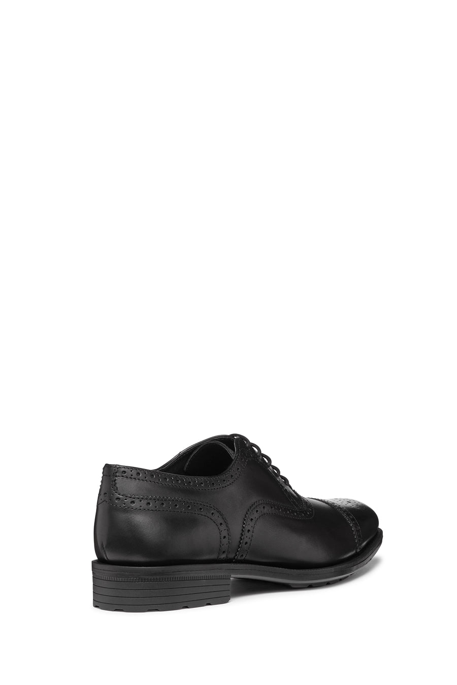 Geox Men's Black Walk Pleasure F Lace-Up Leather Casual Shoes