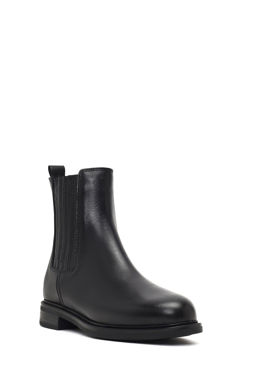 Women's Black Leather Chelsea Boot