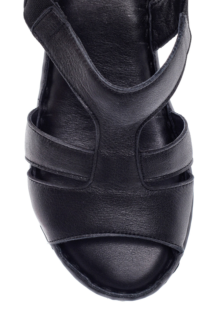 Women's Leather Comfort Wedge Heel Sandals